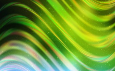 Açık yeşil, sarı vektör doku ile Samanyolu yıldız.