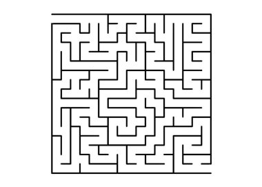 Siyah labirent ile beyaz vektör doku, oyun.