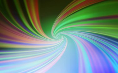 Açık Mavi, Kavisli çizgilerle yeşil vektör düzeni.