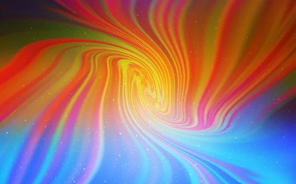 Lichte Multicolor vector sjabloon met ruimte-sterren. — Stockvector