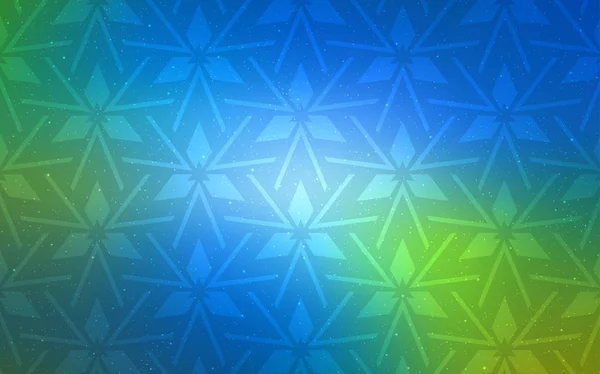 Bleu clair, motif vectoriel vert avec style polygonal. — Image vectorielle