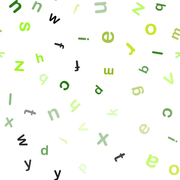 Светло-зеленый, желтый вектор не искушает изолированными буквами . — стоковый вектор