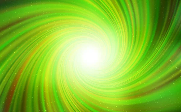 Hellgrüne, gelbe Vektoranordnung mit kosmischen Sternen. — Stockvektor