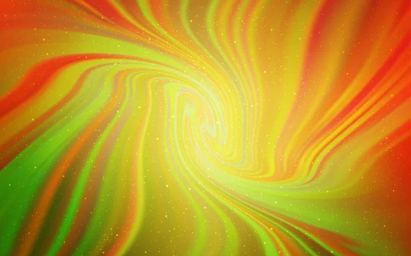 Rojo claro, textura de vector amarillo con estrellas de la Vía Láctea . — Archivo Imágenes Vectoriales