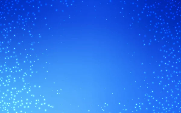 Licht blauwe vector achtergrond met melkweg sterren. — Stockvector