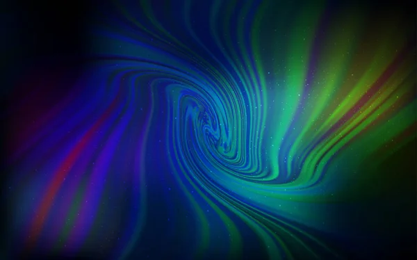 Modèle vectoriel multicolore foncé avec étoiles spatiales . — Image vectorielle
