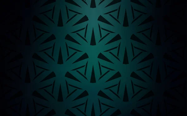 Dark Green vector background with triangles. — Stock Vector