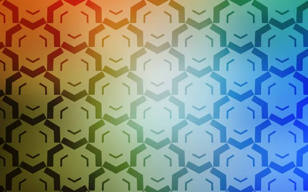 Açık Mavi, kıvrımlı çizgileri olan yeşil vektör deseni.