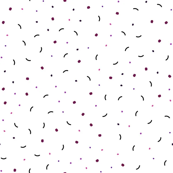 暗粉色，黄色矢量无缝背景与气泡，线条. — 图库矢量图片