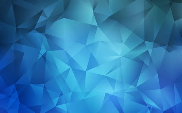 Ljus blå vektor lysande triangulär bakgrund. — Stock vektor
