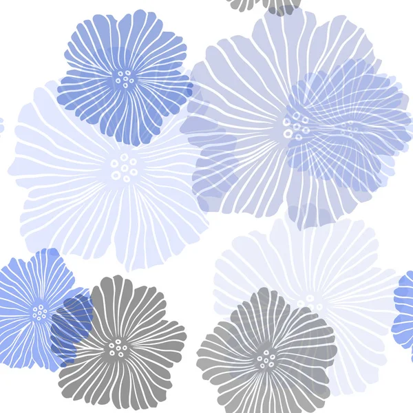 Çiçeklerle Lacivert vektör sorunsuz soyut arka plan.