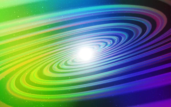 Agencement vectoriel multicolore lumière avec étoiles cosmiques . — Image vectorielle
