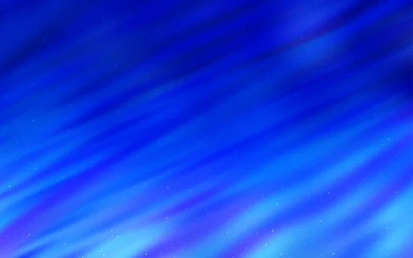 Luz Fondo vectorial azul con estrellas astronómicas . — Vector de stock
