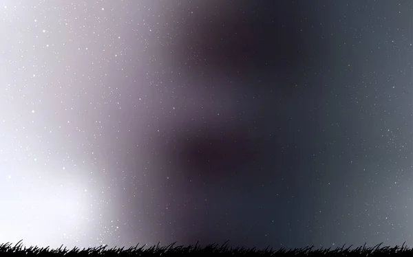 Modello vettoriale grigio chiaro con stelle del cielo notturno . — Vettoriale Stock