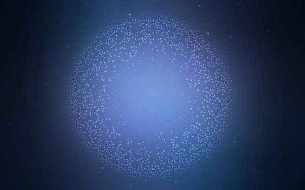 Licht blauwe vector patroon met nachtelijke hemel sterren. — Stockvector