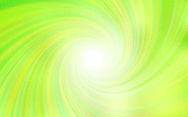 Vert clair, fond vectoriel jaune avec étoiles astronomiques . — Image vectorielle