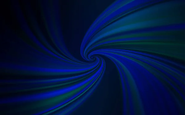 Tmavé BLUE vektorové pozadí s křivými čarami. — Stockový vektor