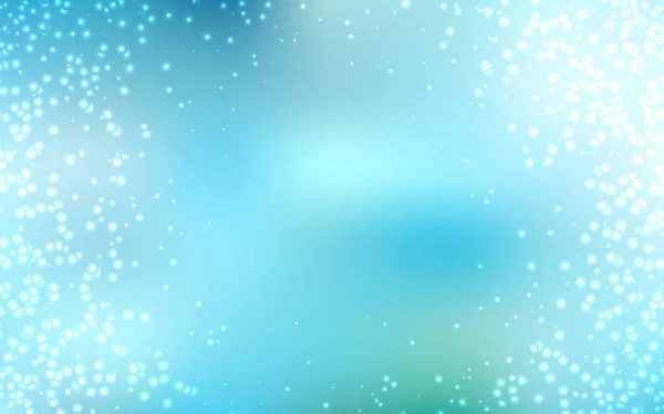 Ανοιχτό μπλε, πράσινο διανυσματικό πρότυπο με αστέρια του διαστήματος. — Διανυσματικό Αρχείο