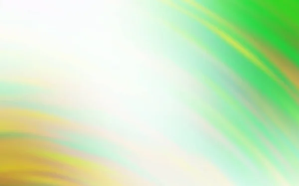 Verde claro, amarillo vector telón de fondo con líneas iris . — Archivo Imágenes Vectoriales
