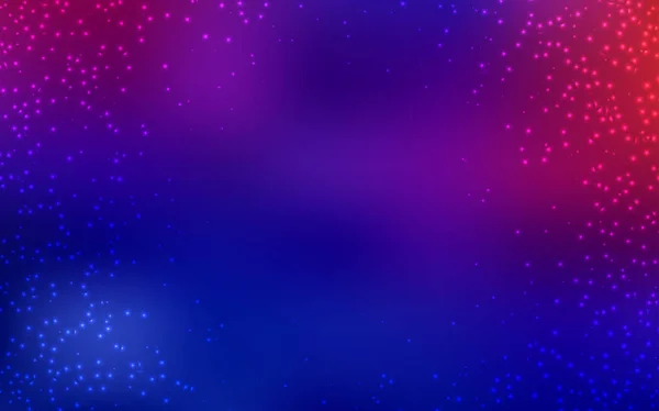 Ljus blått, röd vektor layout med kosmiska stjärnor. — Stock vektor