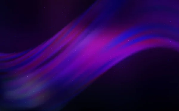 Violet foncé, disposition vectorielle rose avec étoiles cosmiques . — Image vectorielle
