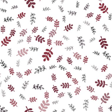 Açık Pembe, Kırmızı vektör kesintisiz soyut arka plan yaprakları, dalları ile.