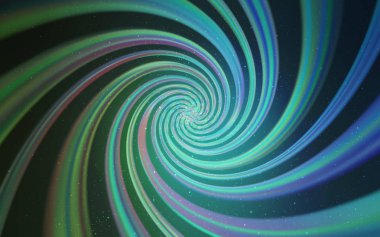 Açık mavi, kozmik yıldızlar ile yeşil vektör düzeni.