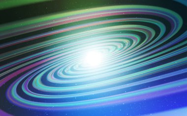 Açık mavi, kozmik yıldızlar ile yeşil vektör düzeni.