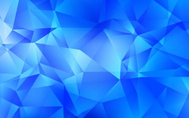 Açık mavi vektör soyut çokgen arkaplan.