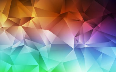 Açık Yeşil, Kırmızı vektör düşük poli düzeni.