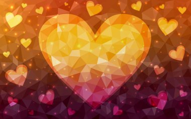 Shining kalpli Koyu Turuncu vektör arka plan.