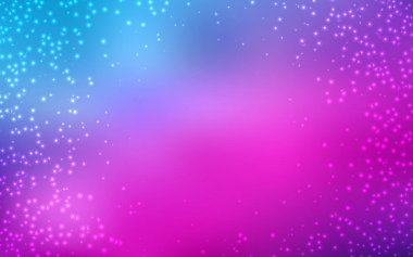 Hafif pembe, mavi vektör arka plan gökada yıldız ile.