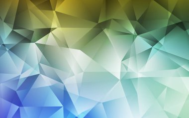 Açık mavi, üçgen düzen parlayan vektör yeşil.