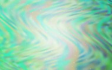 Işık yeşil vektör arka plan gökada yıldız ile.