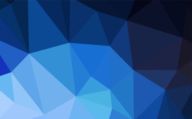 Koyu mavi vektör poligonal arka plan.