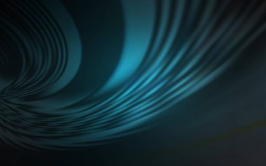 Bükülmüş çizgileri olan koyu mavi vektör arkaplanı.