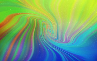 Açık mavi, yeşil vektör şablonu ile uzay yıldızları.