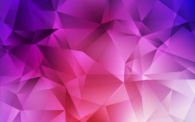 Açık Pembe, Kırmızı vektör üçgen mozaik şablonu.