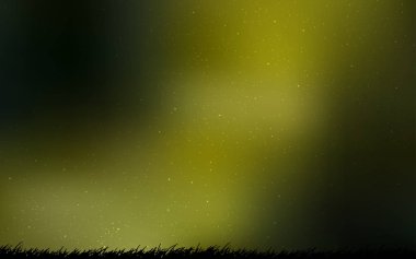 Koyu Yeşil, Kozmik yıldızlarla sarı vektör düzeni.