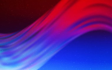 Açık mavi, galaksi yıldızları ile kırmızı vektör arka plan.