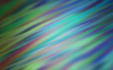 Açık mavi, astronomik yıldızlar ile yeşil vektör arka plan.