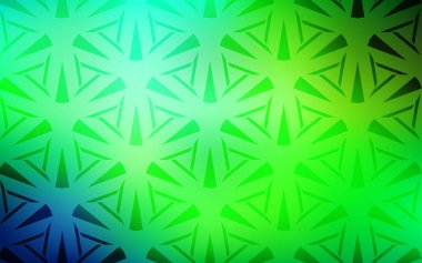  kristaller ile şablon, üçgenler.