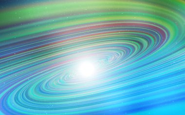 Açık mavi, astronomik yıldızlar ile yeşil vektör arka plan.