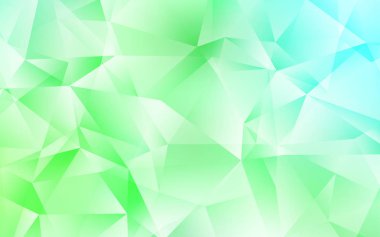 Açık Yeşil vektör soyut poligonal desen.