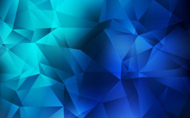 Koyu Mavi, Yeşil vektör parlayan üçgen arka plan.