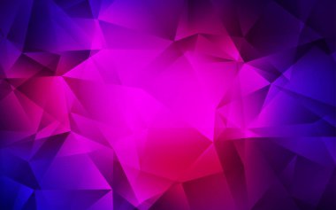 Koyu Pembe, Mavi vektör parlayan üçgen düzen.