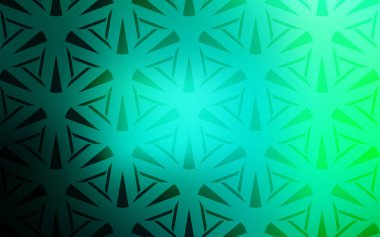  kristaller ile şablon, üçgenler.