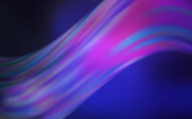 Gece gökyüzü yıldızları ile koyu mor vektör deseni.