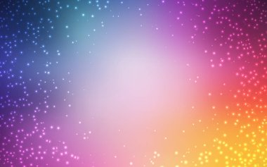 Açık Pembe, Astronomik yıldızlarla mavi vektör arka plan.