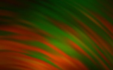 Koyu Yeşil, bükülmüş çizgilerle sarı vektör dokusu.